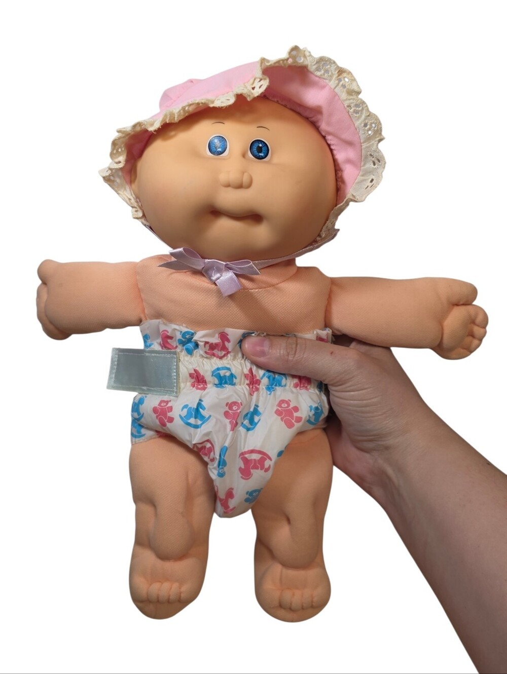 Vintage 80's Xavier Roberts 12" Bald Blue Eyed Cabbage Patch Kids Baby Doll